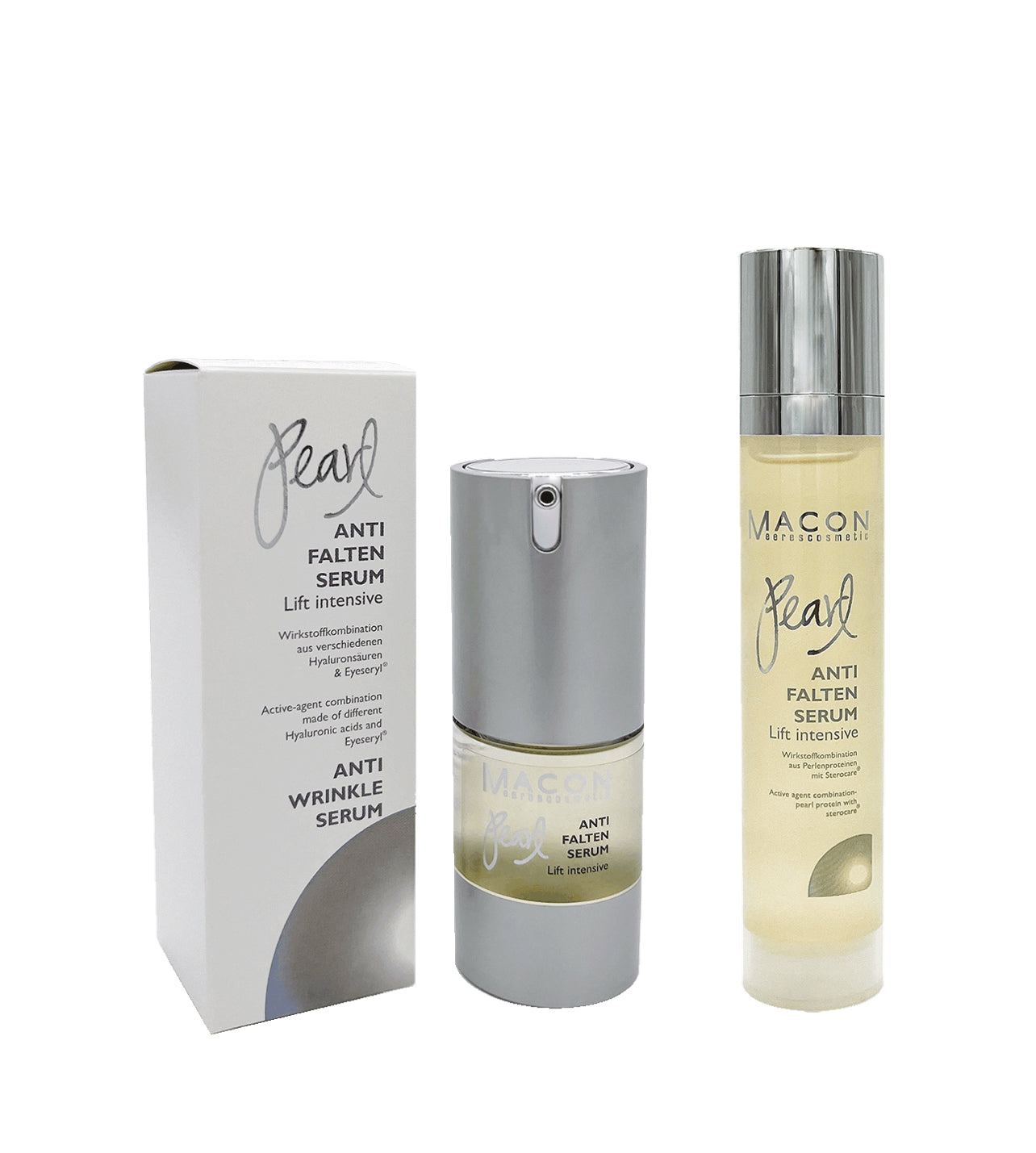 Macon Pearl Anti Falten Serum Lift Intensive – Produktdetail mit Antioxidantien und Peptiden für langanhaltende Hautregeneration und Strahlkraft