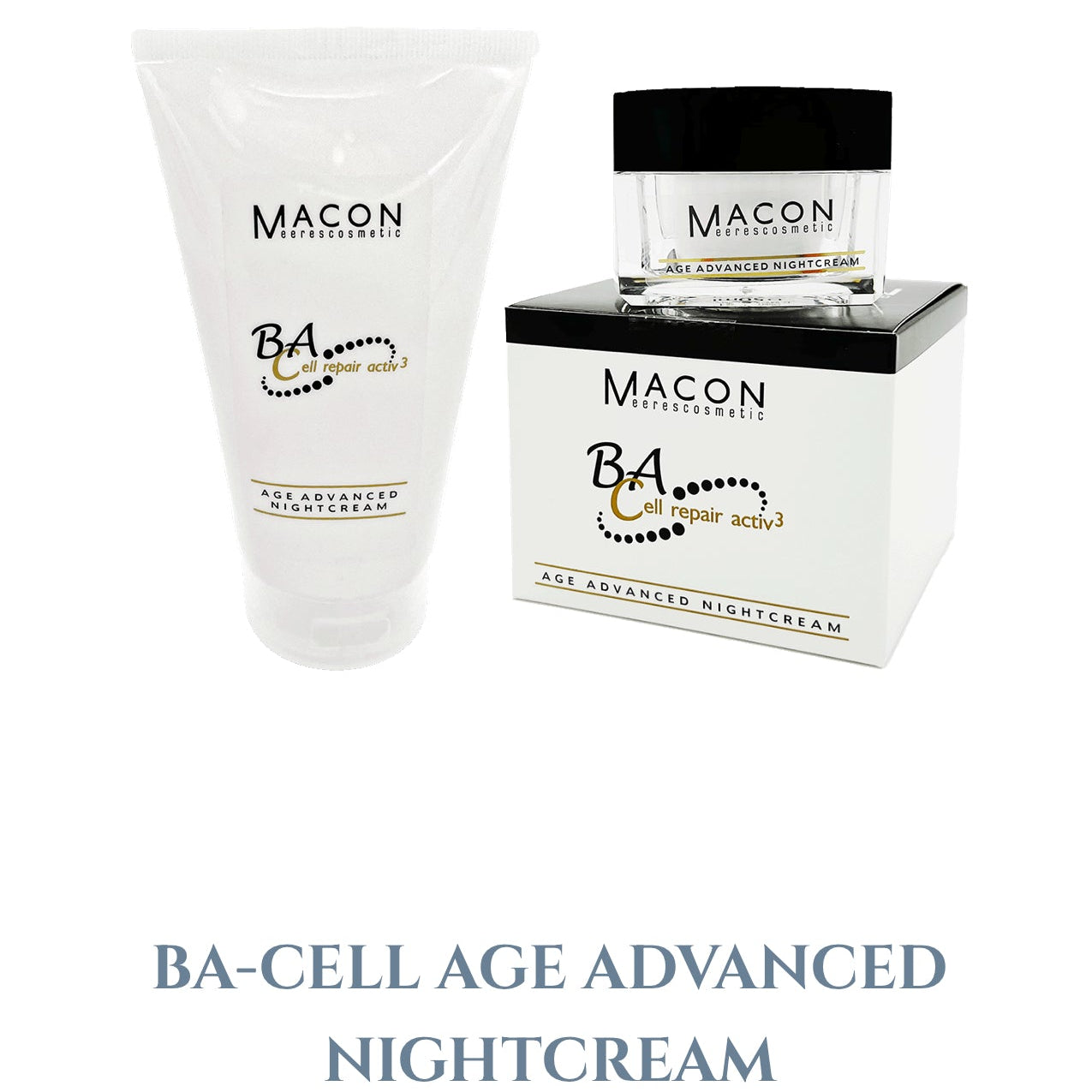 Macon BA Cell Repair activ³ Age Advanced Nachtcreme – Anti-Aging Nachtpflege frei von Parabenen für straffe und jugendliche Haut