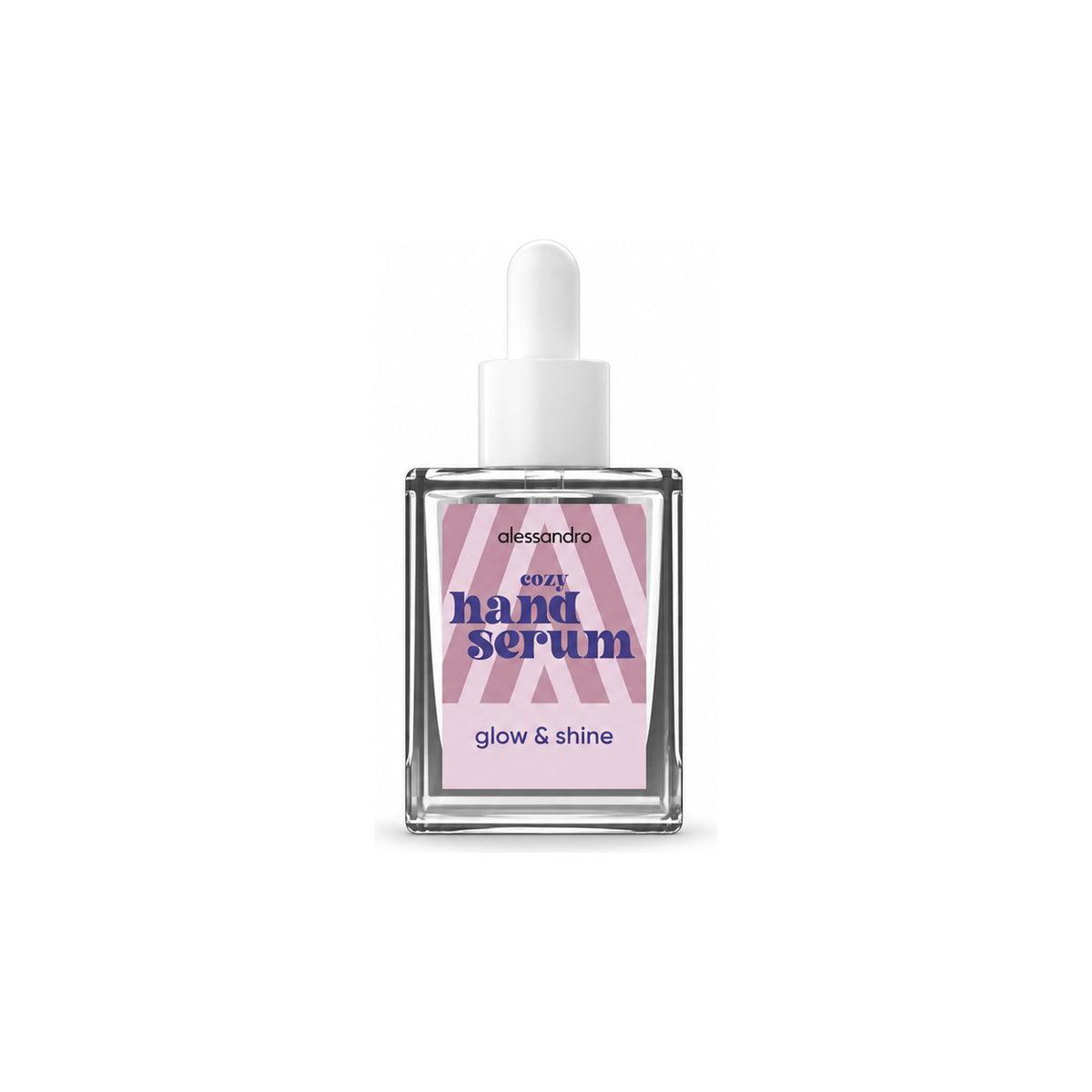 Alessandro Cozy Hand Serum Glow & Shine – Straffendes Handserum, 30 ml auf weißem Hintergrund – vollständige Produktansicht