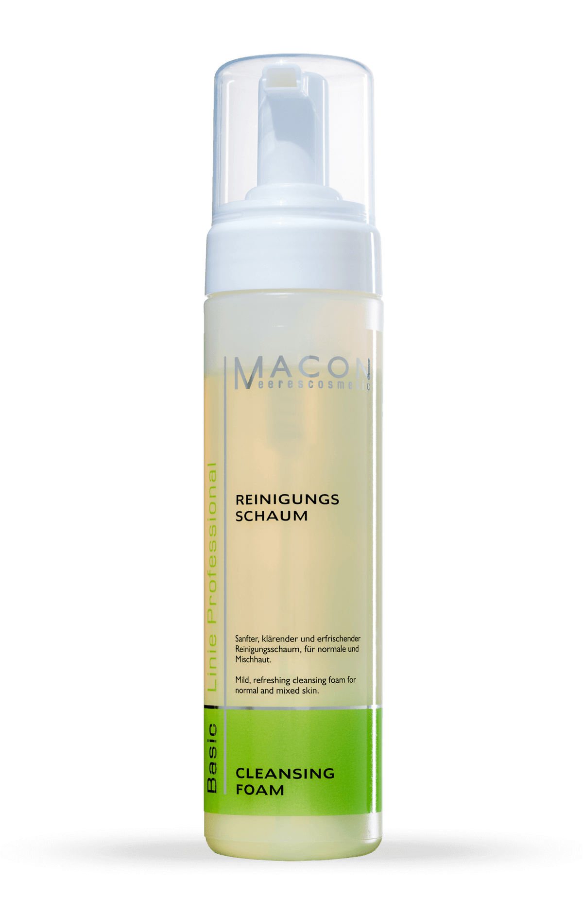 MACON Reinigungsschaum für die normale & Mischhaut – N+M Reinigungsschaum 200 ml, offizieller Produkt-Packshot