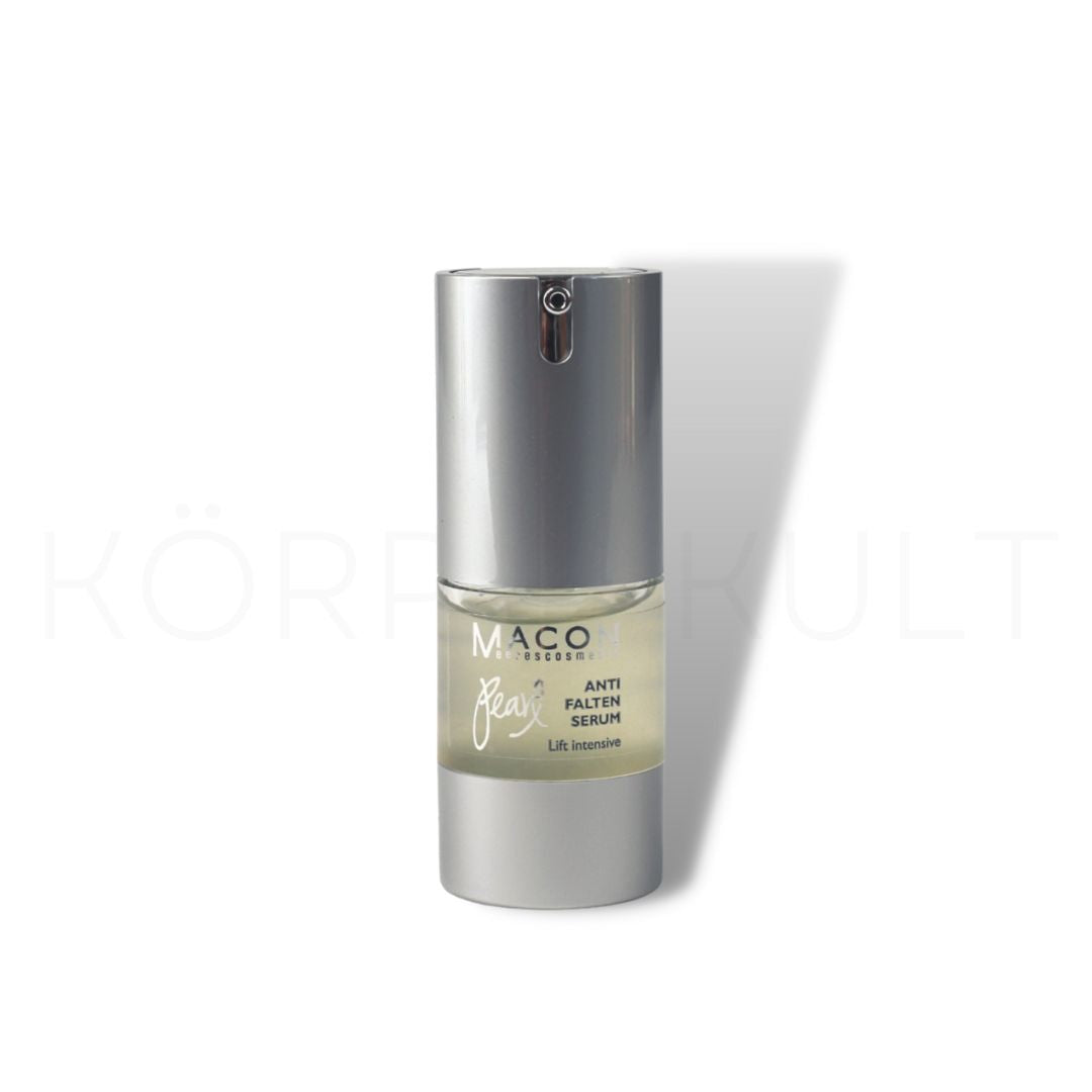 Macon Pearl Anti Falten Serum Lift Intensive – sofortige Faltenreduktion mit Hyaluronsäure und Fyrnwyn für straffe und jugendliche Haut