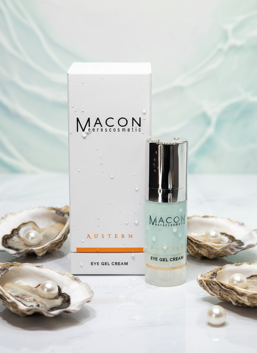 Macon Austern Augen-Gel-Creme - Verpackung und Inhalt im Überblick