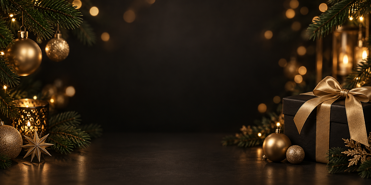 Weihnachtswelt 2026 – festliche Beauty-Geschenkideen in Schwarz und Gold