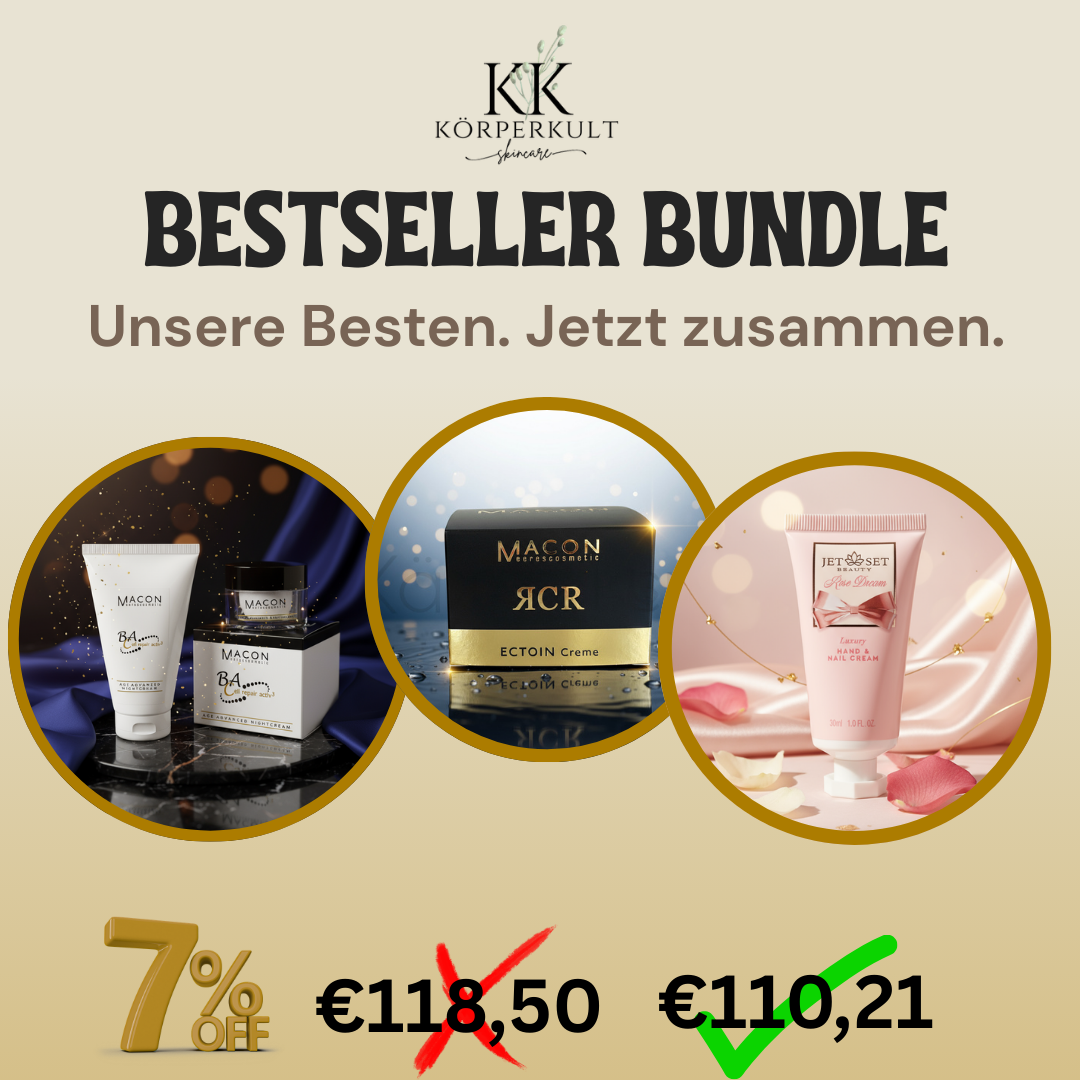 Bestseller Bundle – Macon Set mit RCR Ectoin Creme, BA Cell Repair Nachtcreme und Jet Set Rose Dream Hand Cream, 7% Rabatt, nur 110,21€