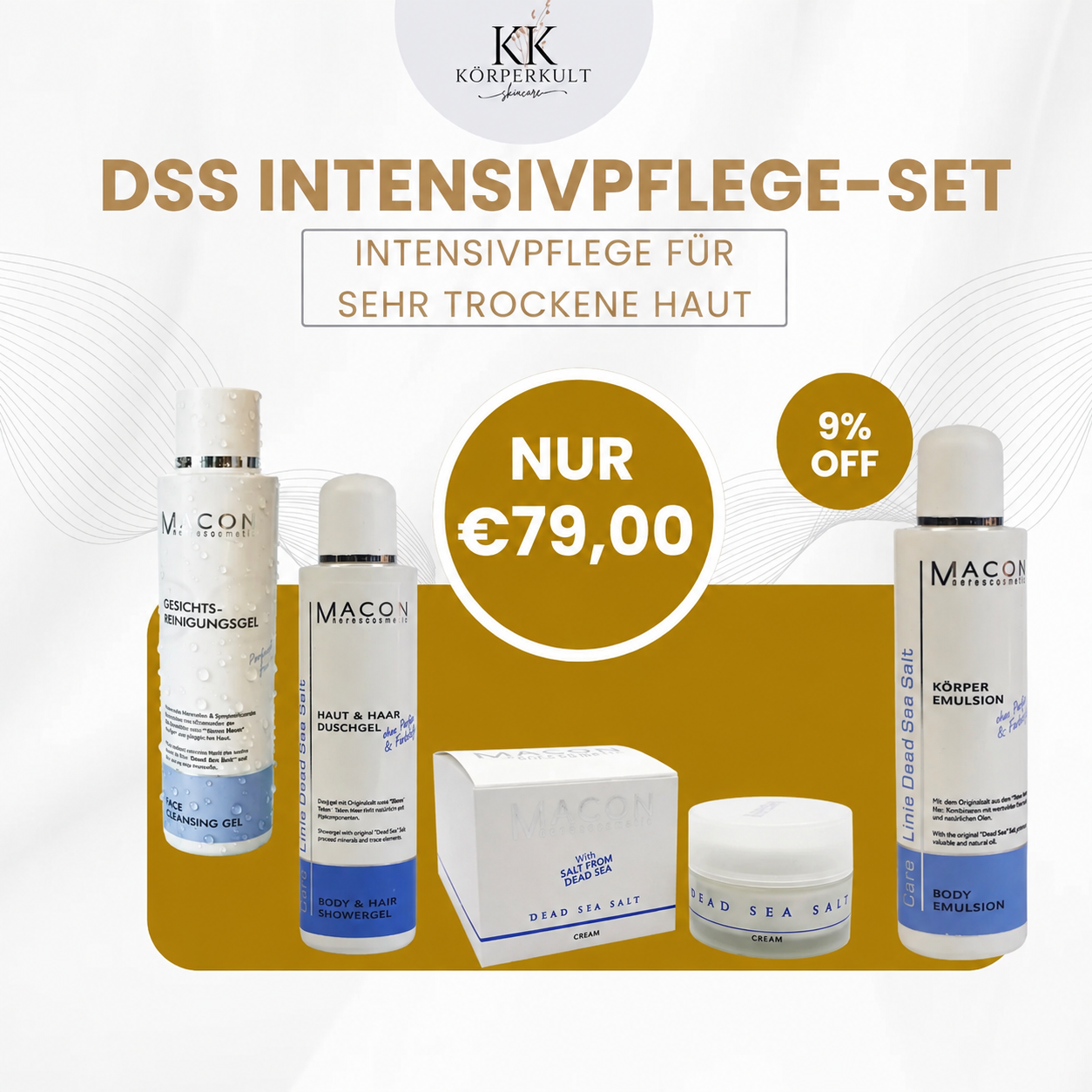 DSS Intensivpflege-Set – Spezialpflege für sehr trockene Haut, auch Neurodermitis und Psoriasis