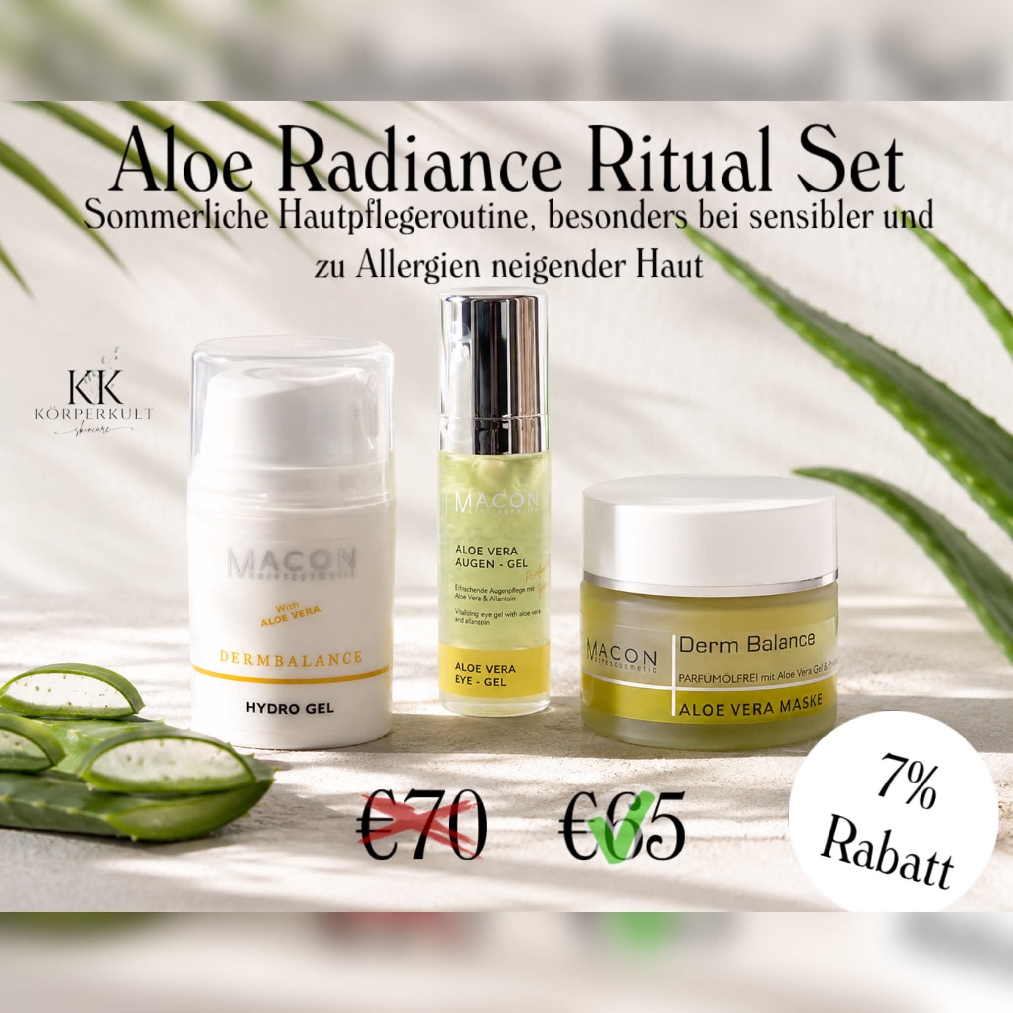 Aloe Radiance Ritual Set – Aloe Vera Pflegeset für sensible und allergieneigende Haut