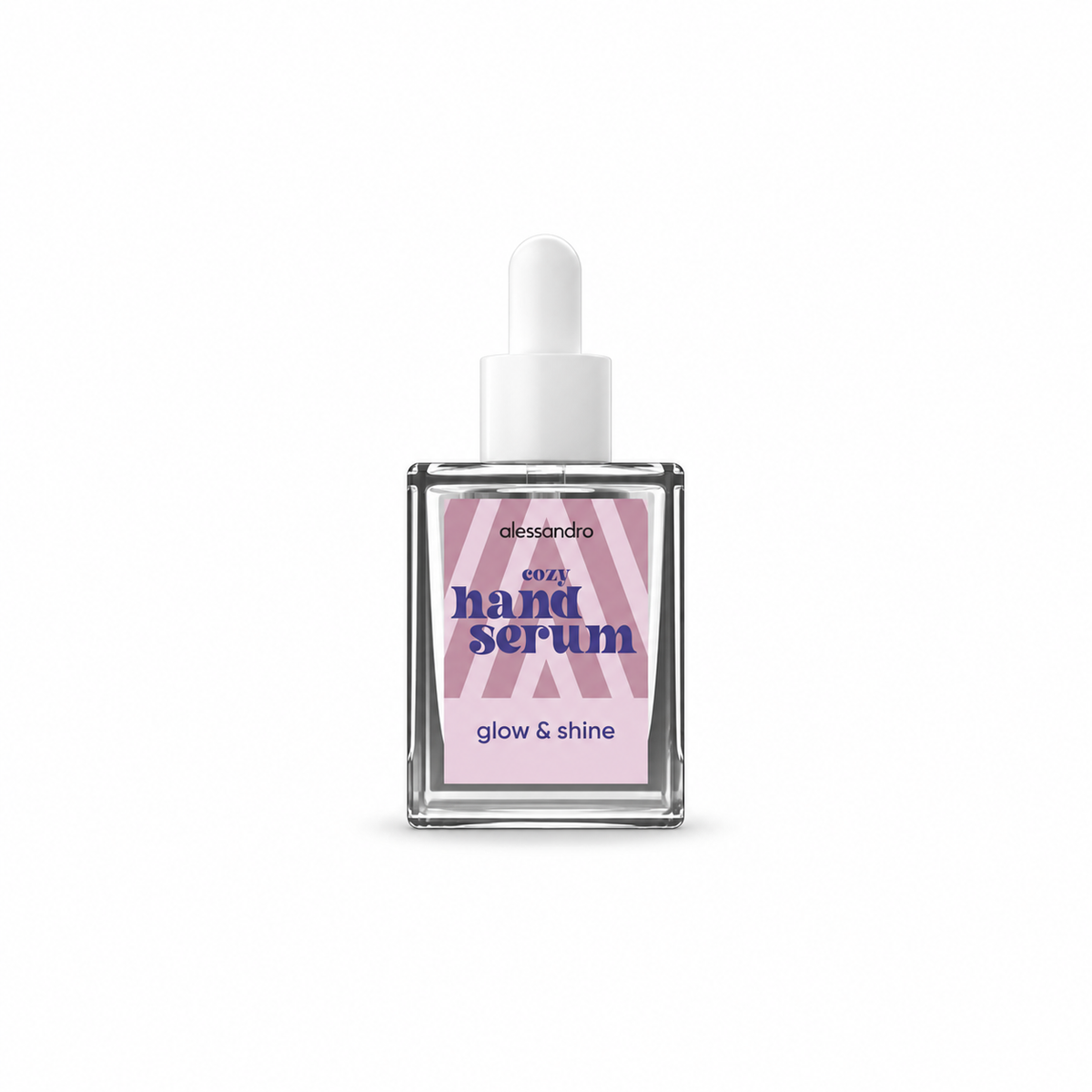 Alessandro Cozy Hand Serum Glow & Shine 30 ml auf weißem Hintergrund