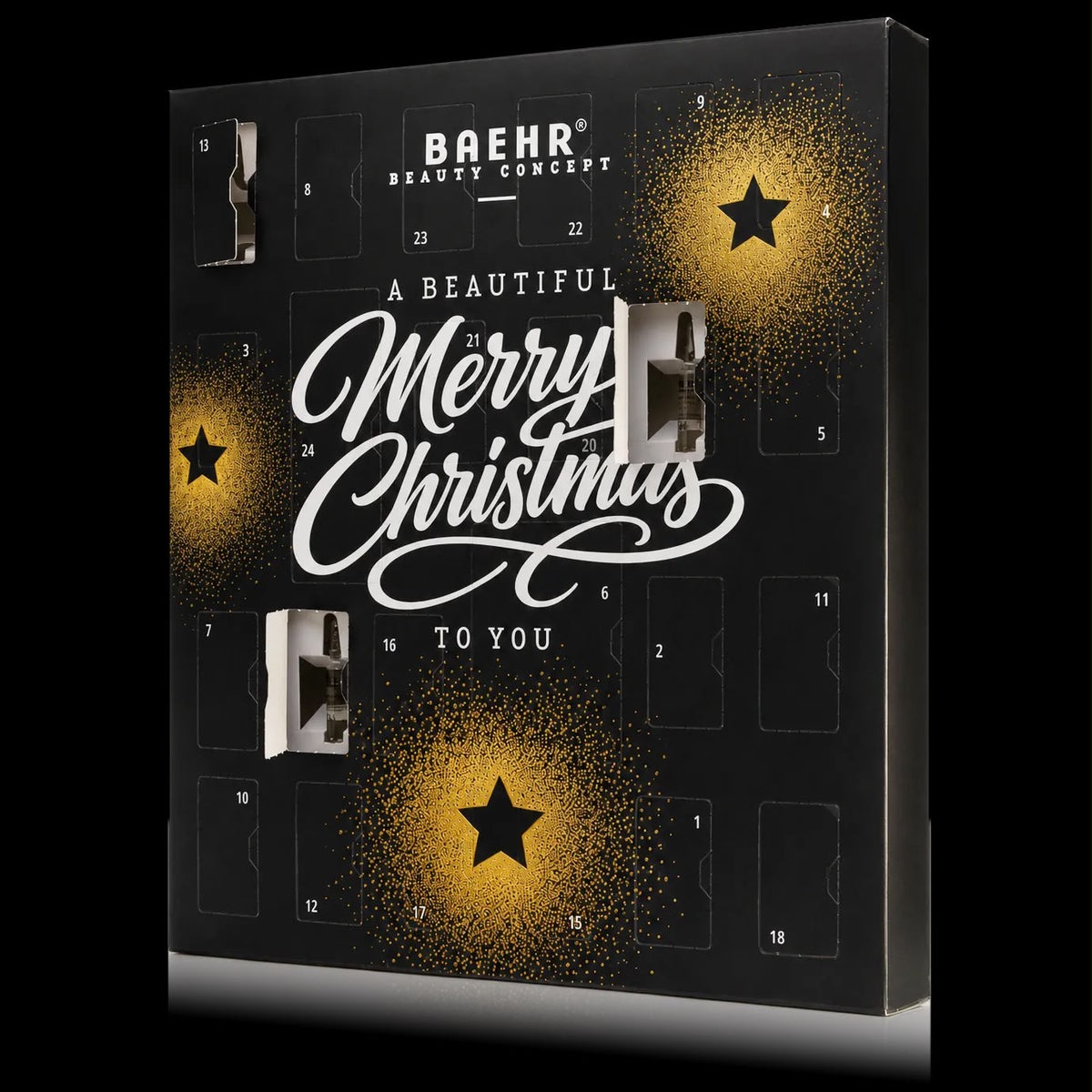 BAEHR Beauty Adventskalender 2026 mit geöffneten Türchen