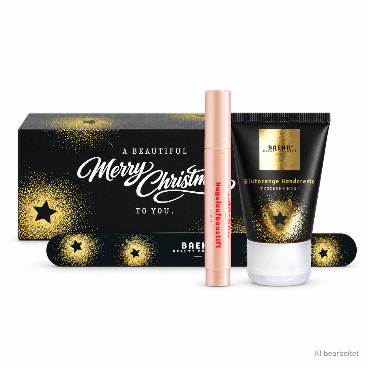 BAEHR Geschenkset Hand- und Nagelpflege Winter Edition 2026 auf weißem Hintergrund