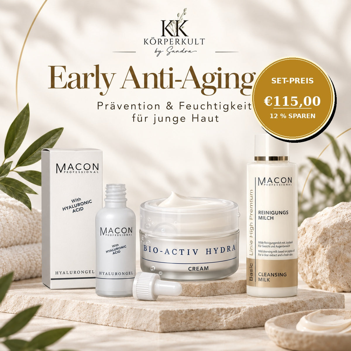 Early Anti-Aging Set – 3 MACON Originalprodukte, Setpreis 115 Euro
