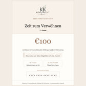 Körperkult Geschenkgutschein über 100 € mit persönlichem Gruß – einlösbar im Kosmetikstudio Göttingen und im Onlineshop