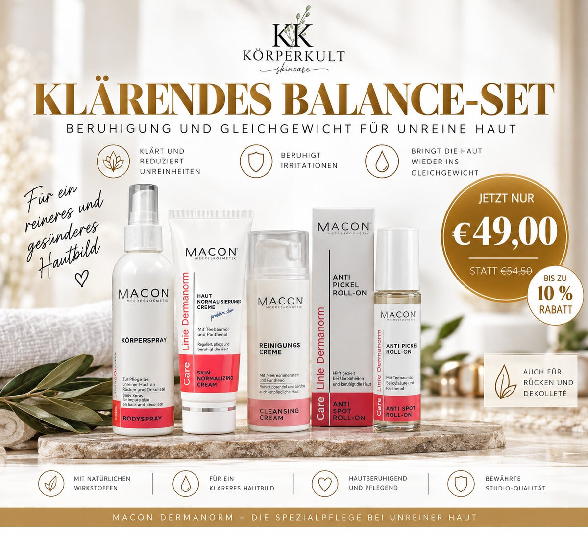 MACON Dermanorm Klärendes Balance-Set – 4 Originalprodukte im Angebot