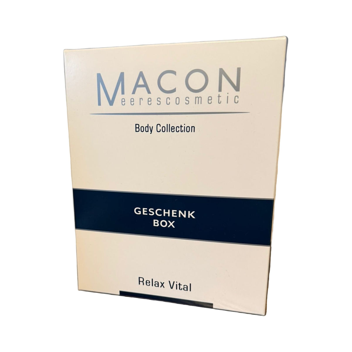 MACON Relax Vital Geschenkbox auf weißem Hintergrund – vollständige Produktansicht
