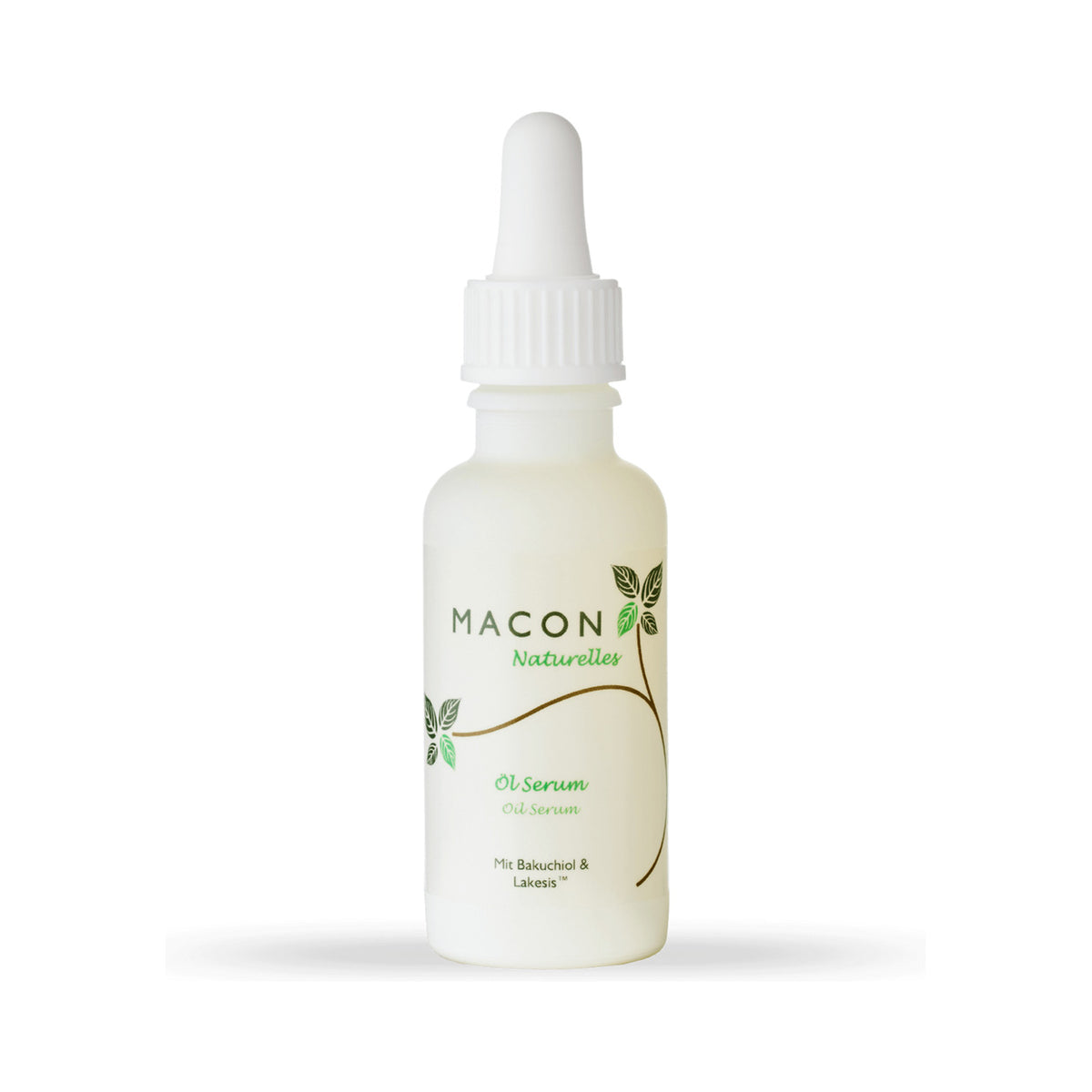 Macon Naturelles Öl Serum auf weißem Hintergrund – vollständige Produktansicht
