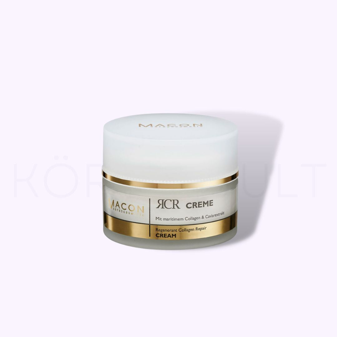 Macon RCR Regenerant Collagen Repair Creme – Produktdetail mit Caviarextrakt und Repair Complex CLR für sichtbare Anti-Aging Wirkung