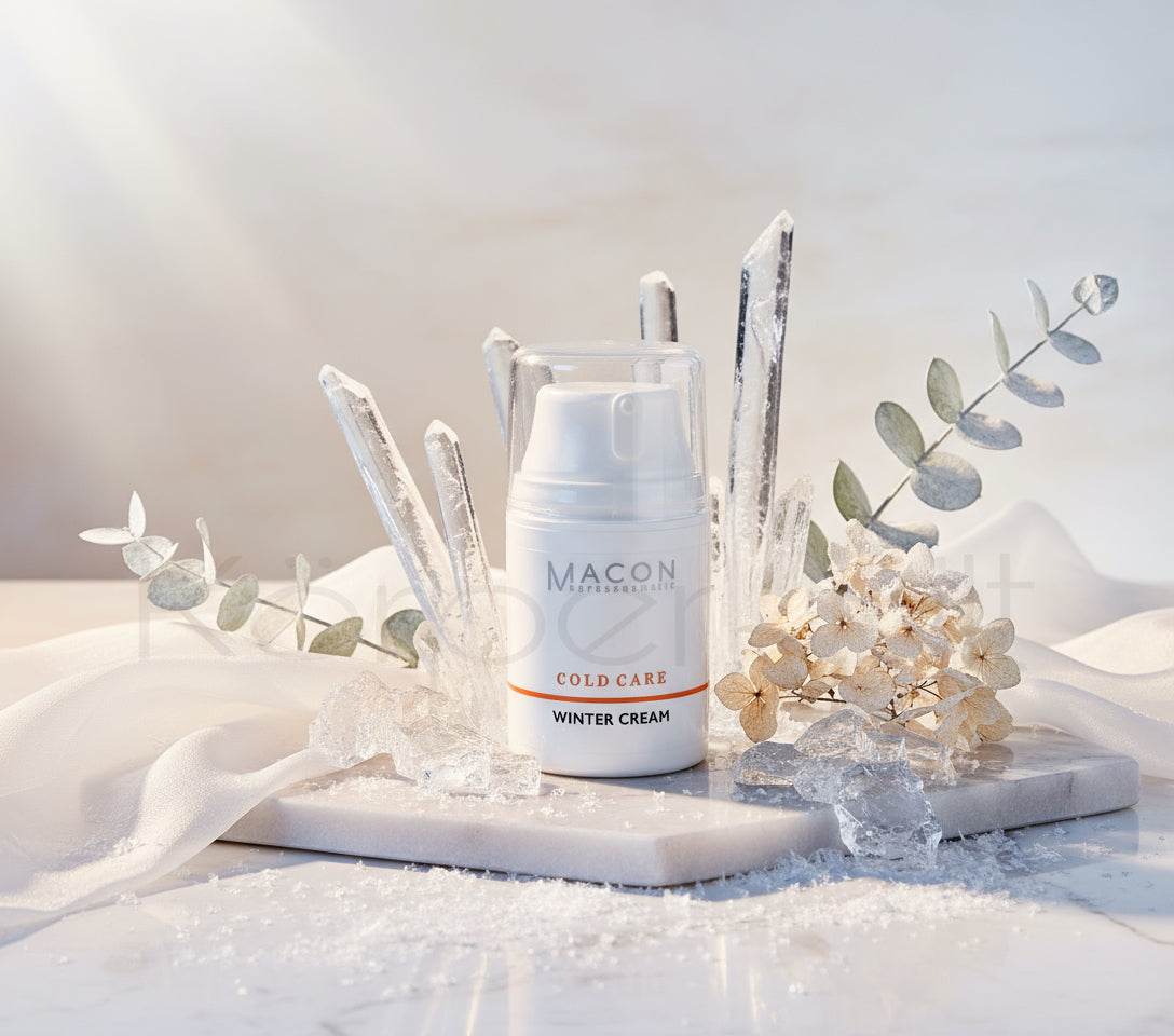 Macon Cold Care Wintercreme von Macon Meerescosmetic - Detailansicht des Pumpspenders mit Orangenaroma, 50 ml